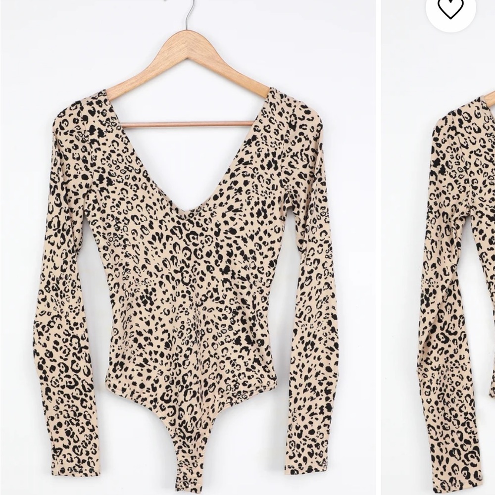 New with tags lulu’s long sleeve leopard print body suit